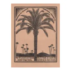 M. C. Escher, Palm Tree, pl. VI, from XXIV Emblemata (Bool 167), 1931, Woodcut on wove paper, unsigned, from the book edition