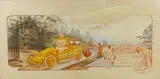 Ernest Montaut, 'En Visite- Le Levrier Et L'Hirondelle' Lithograph