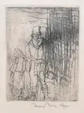 Sir Frank Brangwyn, From The Suite 'L'Ombre De La Croix', a small etching