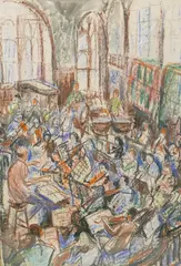 Mary Shillabeer, Ero At The Reid School, 957 Or 1958, pastels