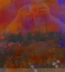 Karen Wallbank, Heather Hillside, acrylic on board