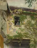 Max Slevogt, Hofecke mit Frau am Fenster (Neukastel)