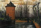 Bernard Buffet, Le Quesnoy (Nord), un coin des Remparts (Automne)