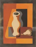 Heinrich Hoerle, Stilleben mit Krug und Birne