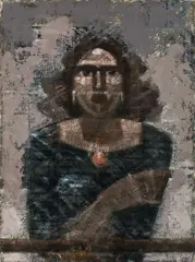 Bildnis Elli Bondi“ („Mädchenbildnis“) by Hermann Glöckner, 1934, Mischtechnik auf Leinwand, sold May 2014