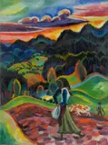 Conrad Felixmüller, Aussaat im Herbst (Böhmerwald Pfefferschlag), 1924, Öl auf Leinwand