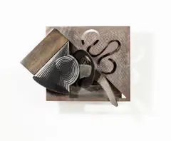 Frank Stella, The Spouter-Inn, S-8, 1986, Edelstahl, Eisen, Bronze, patiniert
