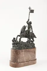 František Anýž, St. George, 20th century, bronze, marble