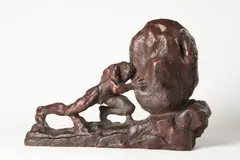Ladislav Beneš, Sisyfos, 1940, fired patinated clay