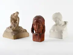 Josef Fojtík, Girls Study, 1930s, patinated plaster