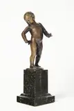 Paul Oesten, A Young Faun, 1830s, bronze, marble