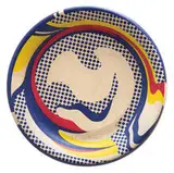 Roy Lichtenstein, Paper Plate, 1969, 3-color screenprint on white paper plate