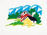 Tom Wesselmann, House and Barn in Distance, 1991, Color screenprint on Arches 88 paper