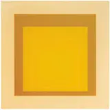 WLS X (from White Line Squares) (Series II) by Josef Albers, 1966, 3-color lithograph on hand-cut Arches paper, sold Mar 2015