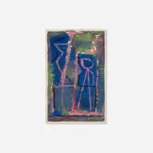 Pink Figure by Josef Zenk, gouache on paper, sold Sep 2022
