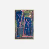 Josef Zenk, Pink Figure, gouache on paper
