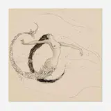 Earl Horter, Mermaid, ink and graphite on paper
