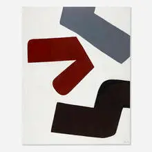 Bent Sørensen, Abstract Forms, 1995, oil on Masonite