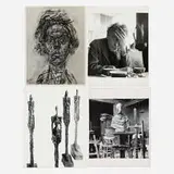 Herbert Matter, Four Photographs of Alberto Giacometti and His Works, gelatin silver print