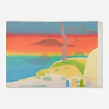 Elizabeth Osborne, Manchester Sunset, 1980-81, acrylic on canvas