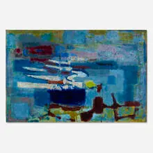 Alexandre Garbell, South of France (Midi), 1955-56, oil on burlap