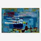 Alexandre Garbell, South of France (Midi), 1955-56, oil on burlap