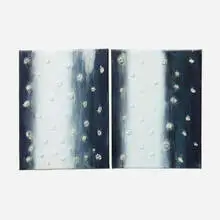 Ross Bleckner, Dot Painting, oil on canvas (diptych)