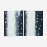 Ross Bleckner, Dot Painting, oil on canvas (diptych)