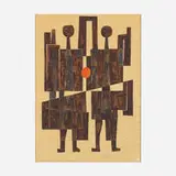 Carlos Mérida, Proyecto para una pintura, gouache and graphite on vellum