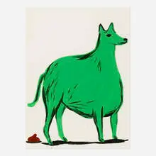 Untitled by David Shrigley, 2017, acrylic on paper, sold Sep 2022