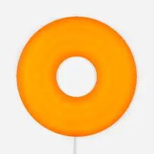 Donut Lamp by Josh Sperling, 2020, thermoformed plastic, sold Sep 2022