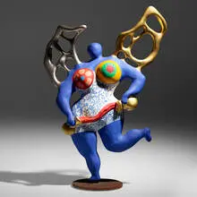Niki de Saint Phalle, La Tempérance (Angel of Temperance), c. 1985, painted polyester resin, steel