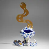 Le Serpent d'eau by Niki de Saint Phalle, c. 1993, painted polyester resin, brass, glazed ceramic, sold Sep 2022