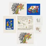 Niki de Saint Phalle, Seven works, 1987-2001, lithograph in colors, screenprint in colors, etching and aquatint with handcoloring, etching and aquatint in colors, offset lithograph in colors