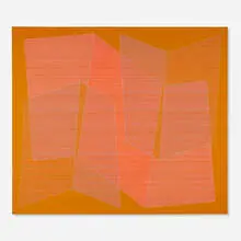 Indistinct Images by Julian Stanczak, 1966-67, acrylic on canvas, sold Sep 2022