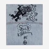 Keith Haring, Untitled, 1985, ink on denim