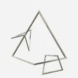 Forrest Myers, Ziggurat & W. & W.W.W., 1965, stainless steel, steel wire