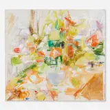 Mercedes Matter, Still Life, oil on canvas laid to board