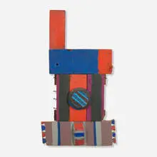 Betty Parsons, Three Reds, 1974, painted wood and nails