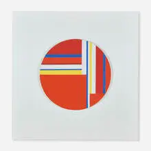 Ilya Bolotowsky, Red Tondo, 1981, acrylic on wood