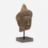 Khmer Style, Head of Vishnu, carved stone