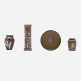 Collection of four tabletop accessories by Heintz Art Metal Shop, sold Jan 2026