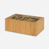 Robert Salleroli, Found object assemblage coffee table, c. 1975, various woods, glass, casters