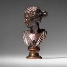 Ferdinand Barbedienne, Bust of Artemis (Diana of Versailles), c. 1870-90, bronze