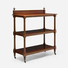 Victorian, Bookshelf, walnut, brass