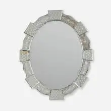 Venetian, Wall mirror, c. 1920, etched and mirrored glass