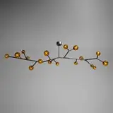 Last Night chandelier by Damien Langlois-Meurinne for Pouenat, c. 2020, enameled aluminum, glass, sold Nov 2025
