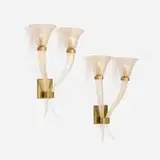 Murano, Two-light sconces, pair