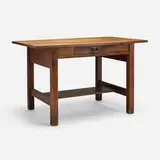 Gustav Stickley, Library table, model 653, 1912-16, oak, patinated brass