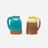 Barbara Willis, pitchers, pair, c. 1945, glazed terracotta